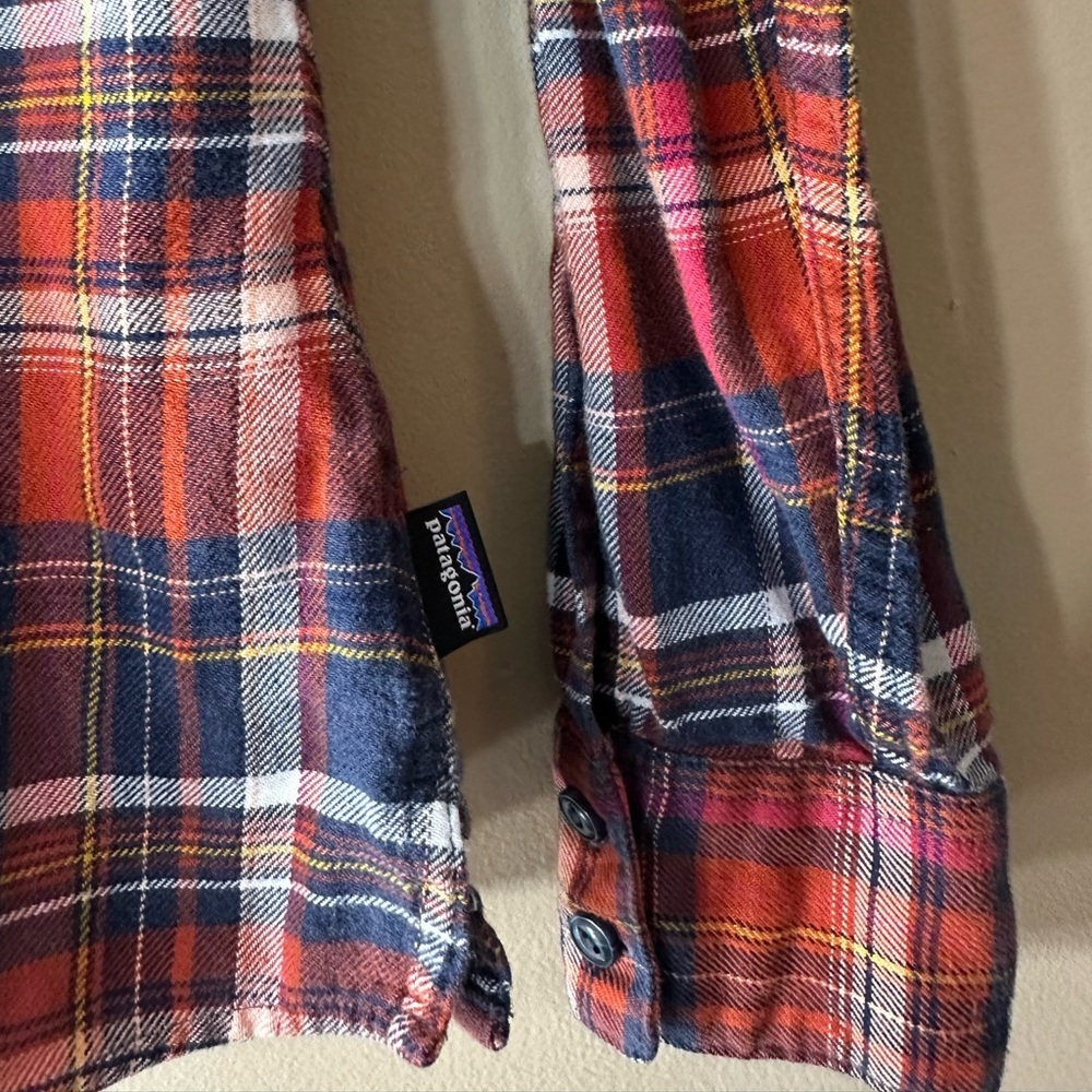 Patagonia Multicolor Plaid Women's Button-Down Shirt / patchwork Clif company - Picture 3 of 9